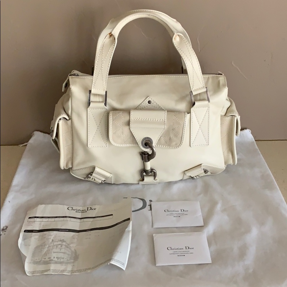 CHRISTIAN DIOR LEATHER TOTE